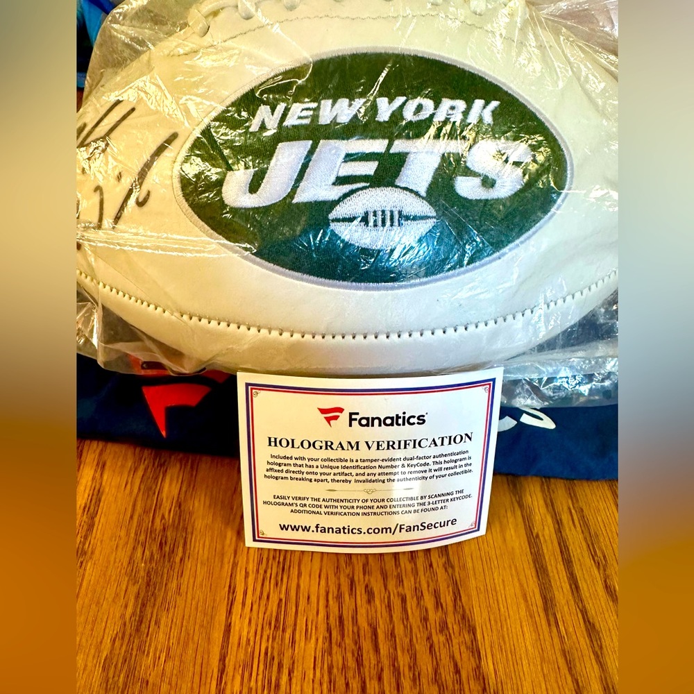 Zach Wilson Signed Football
